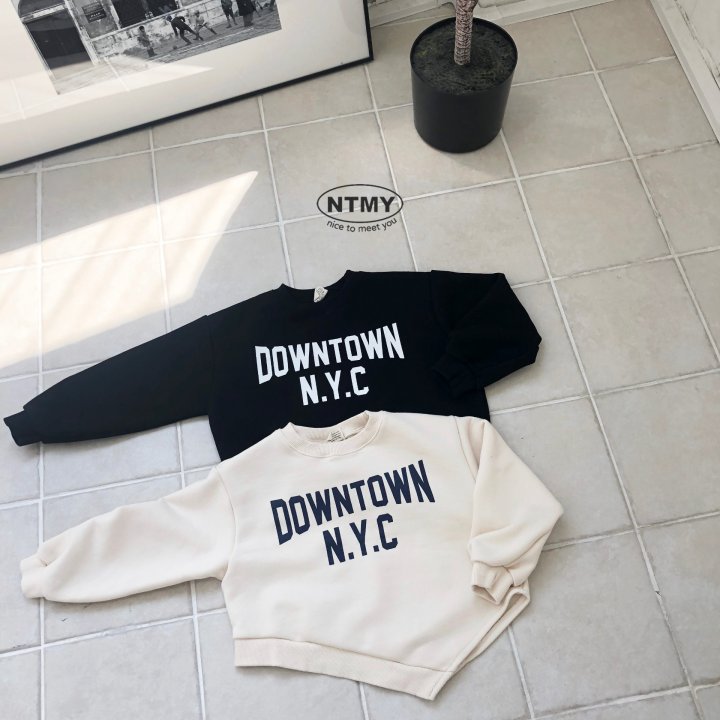 Nice To Meet You - Korean Children Fashion - #kidsshorts - Diagonal Sweatshirt - 6
