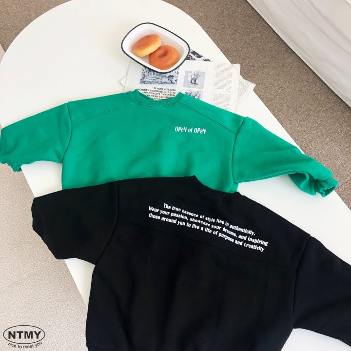 Nice To Meet You - Korean Children Fashion - #kidsstore - Open-Cut Sweatshirt