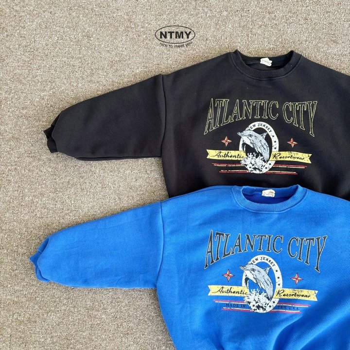 Nice To Meet You - Korean Children Fashion - #kidsshorts - Atlan Sweatshirt - 4