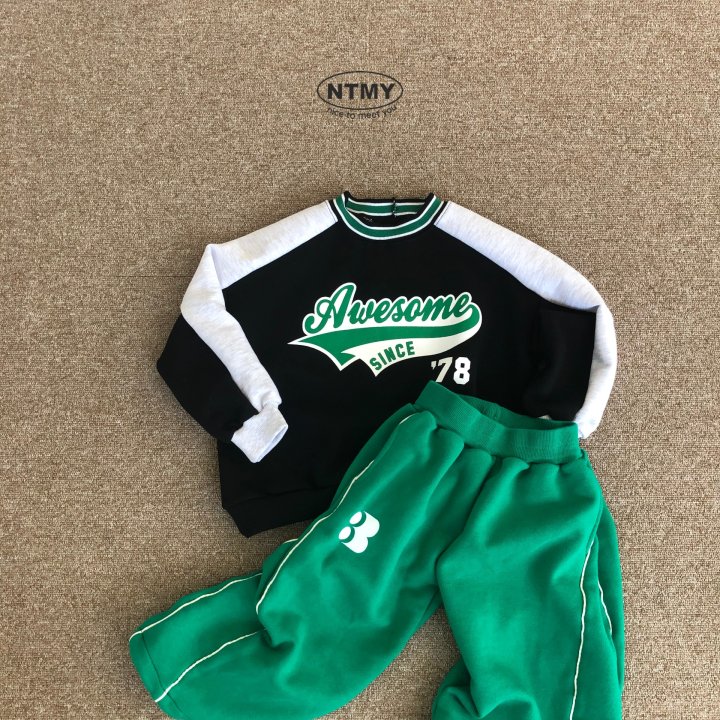 Nice To Meet You - Korean Children Fashion - #kidsstore - Awesome Color Block Sweatshirt - 3