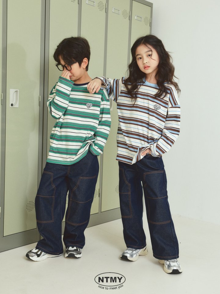 Nice To Meet You - Korean Children Fashion - #littlefashionista - Ricky Stripe Tee - 12