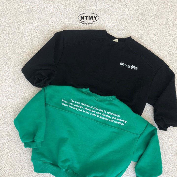 Nice To Meet You - Korean Children Fashion - #magicofchildhood - Open-Cut Sweatshirt - 5