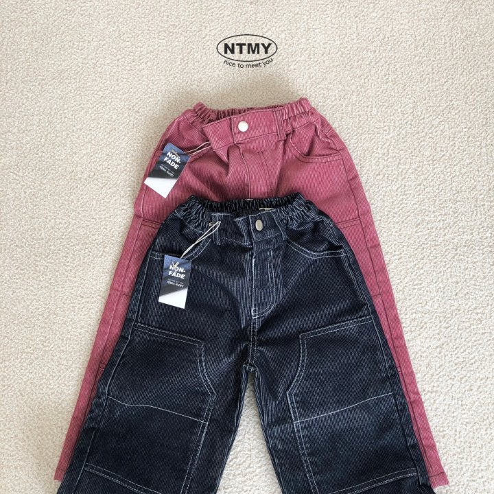 Nice To Meet You - Korean Children Fashion - #magicofchildhood - Corduroy Denim Pants - 3