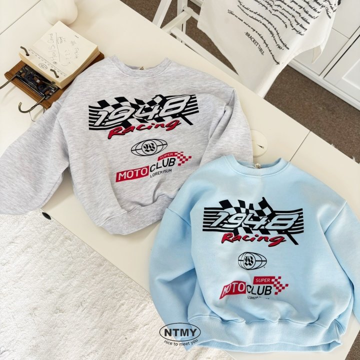 Nice To Meet You - Korean Children Fashion - #magicofchildhood - 1948 Racing Sweatshirt