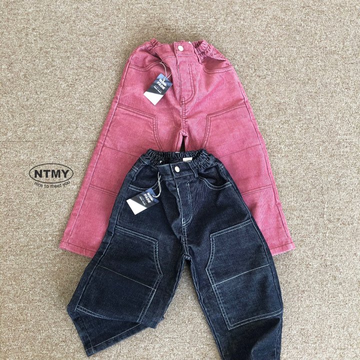 Nice To Meet You - Korean Children Fashion - #magicofchildhood - Corduroy Denim Pants - 4