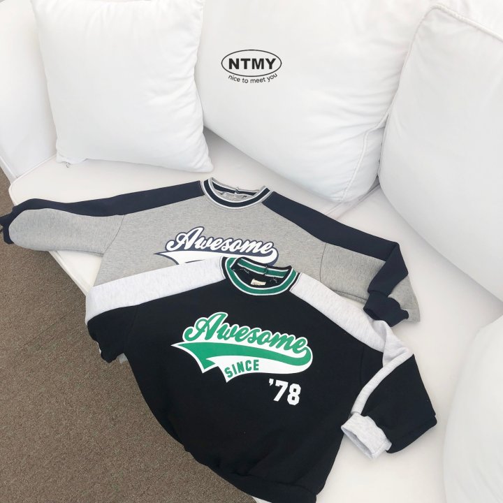Nice To Meet You - Korean Children Fashion - #minifashionista - Awesome Color Block Sweatshirt - 8