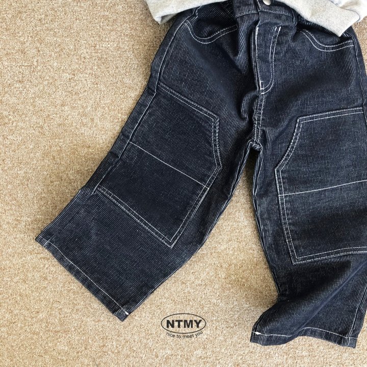 Nice To Meet You - Korean Children Fashion - #prettylittlegirls - Corduroy Denim Pants - 5