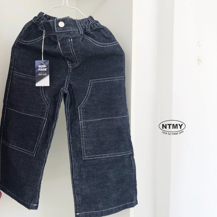 Nice To Meet You - Korean Children Fashion - #stylishchildhood - Corduroy Denim Pants - 8
