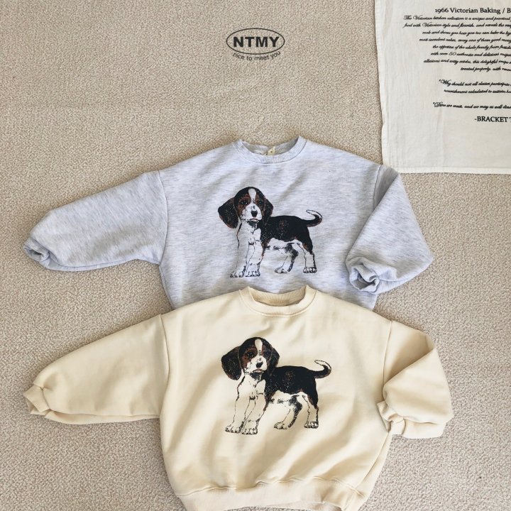 Nice To Meet You - Korean Children Fashion - #stylishchildhood - Beagle Sweatshirt - 3
