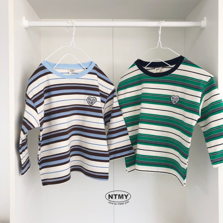 Nice To Meet You - Korean Children Fashion - #toddlerclothing - Ricky Stripe Tee