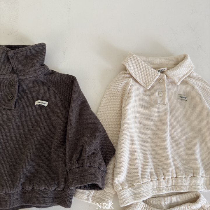 Nrk - Korean Children Fashion - #designkidswear - Waffle Collar Sweatshirt - 11