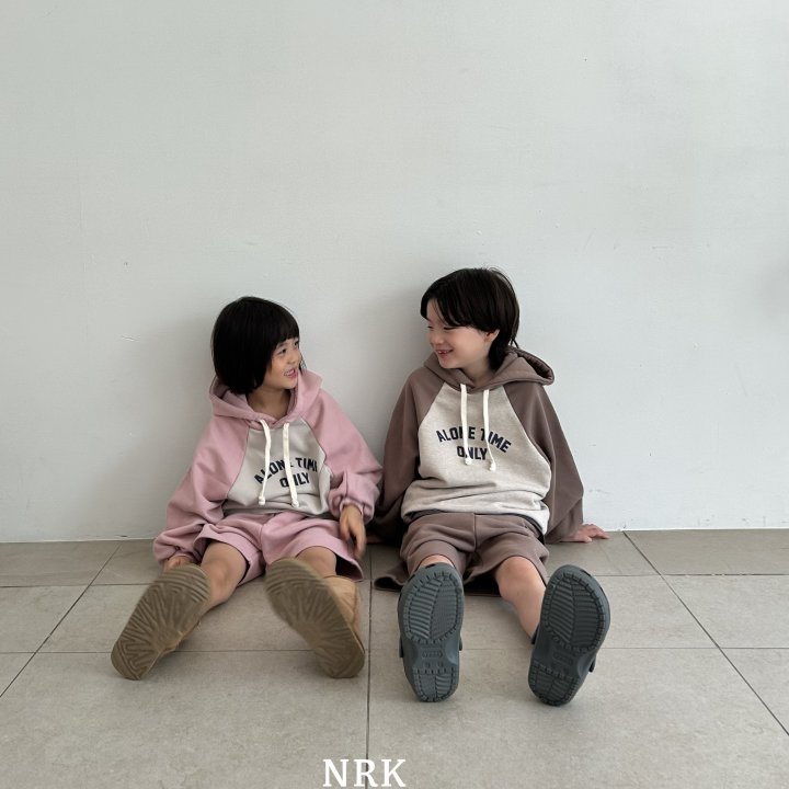 Nrk - Korean Children Fashion - #discoveringself - Hoodie Shorts Set - 4