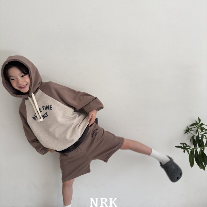 Nrk - Korean Children Fashion - #kidzfashiontrend - Hoodie Shorts Set - 7