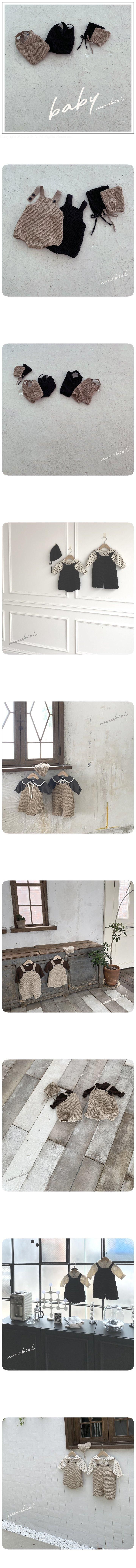 Nunubiel - Korean Baby Fashion - #babylifestyle - Blurred Romper Bonnet - 2