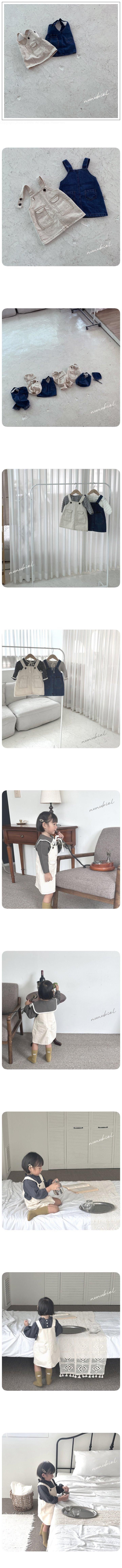 Nunubiel - Korean Baby Fashion - #smilingbaby - Pocket Denim One-piece - 2