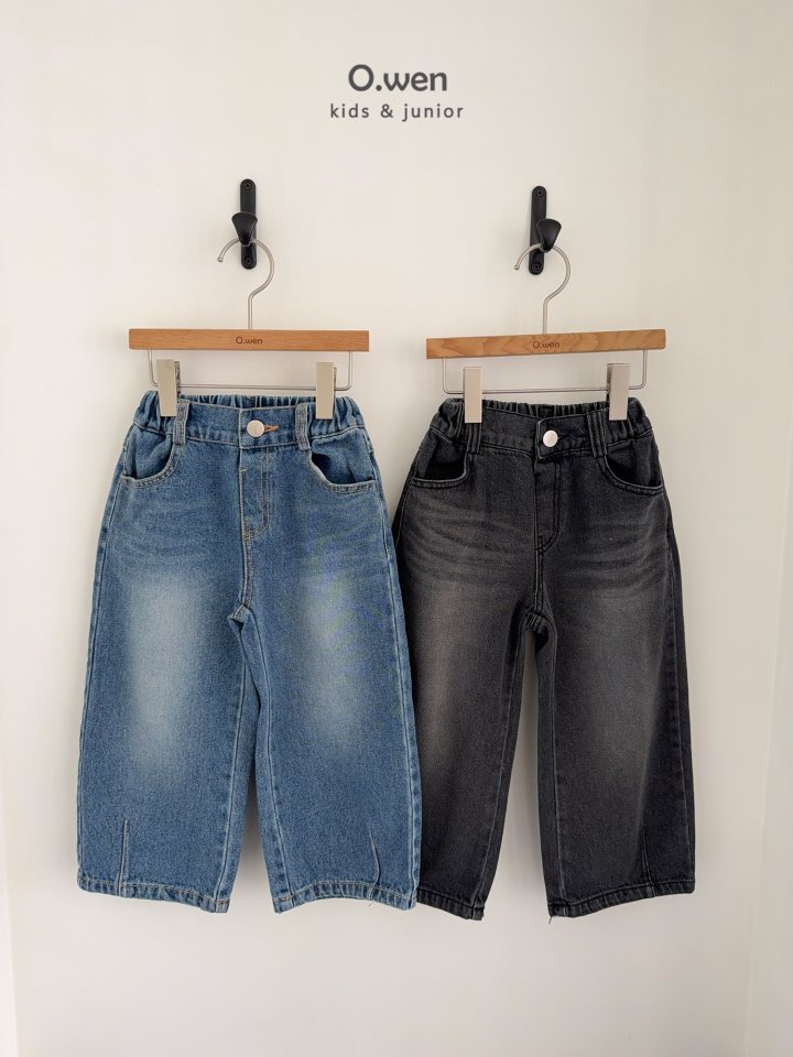 O Wen - Korean Children Fashion - #childofig - Curved Denim Pants