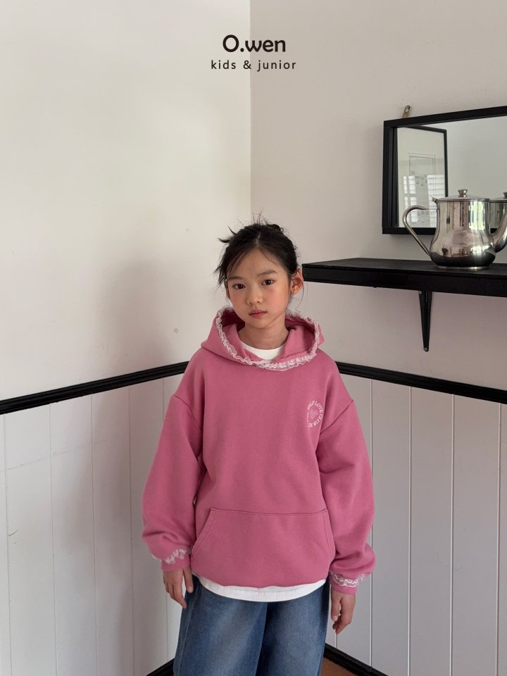 O Wen - Korean Children Fashion - #kidsshorts - Lace Hoodie - 3