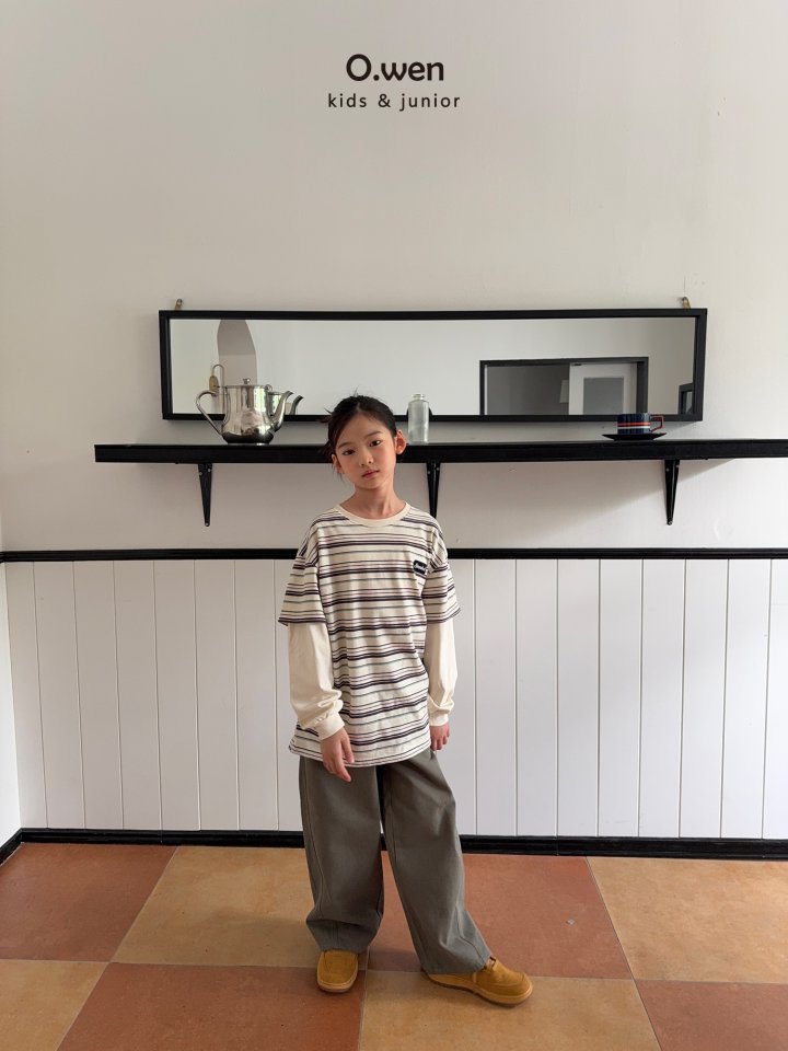 O Wen - Korean Children Fashion - #kidsstore - Multi Stripe Layered Tee - 9