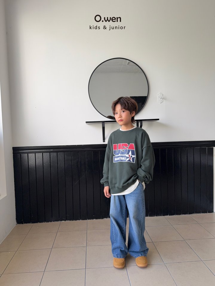 O Wen - Korean Children Fashion - #kidsstore - Baseball USA Sweatshirt - 5