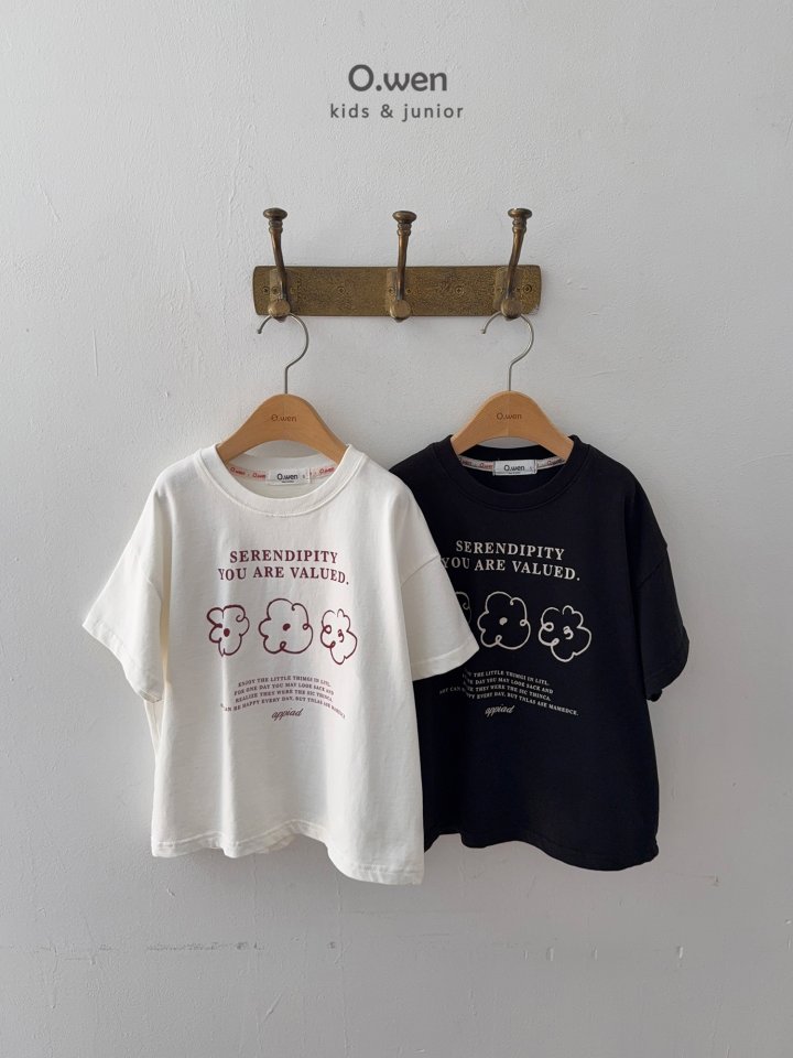 O Wen - Korean Children Fashion - #kidsstore - Flower Boxy Tee