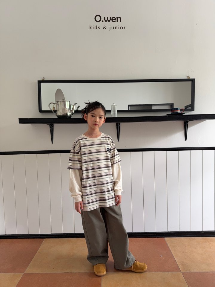 O Wen - Korean Children Fashion - #kidzfashiontrend - Multi Stripe Layered Tee - 10