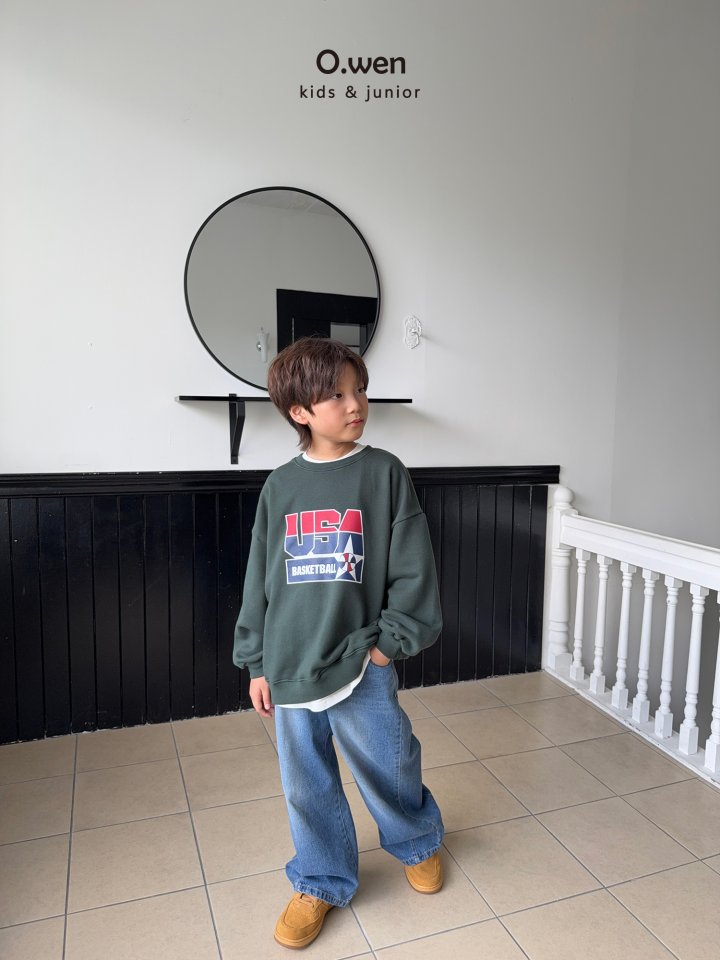 O Wen - Korean Children Fashion - #littlefashionista - Baseball USA Sweatshirt - 8