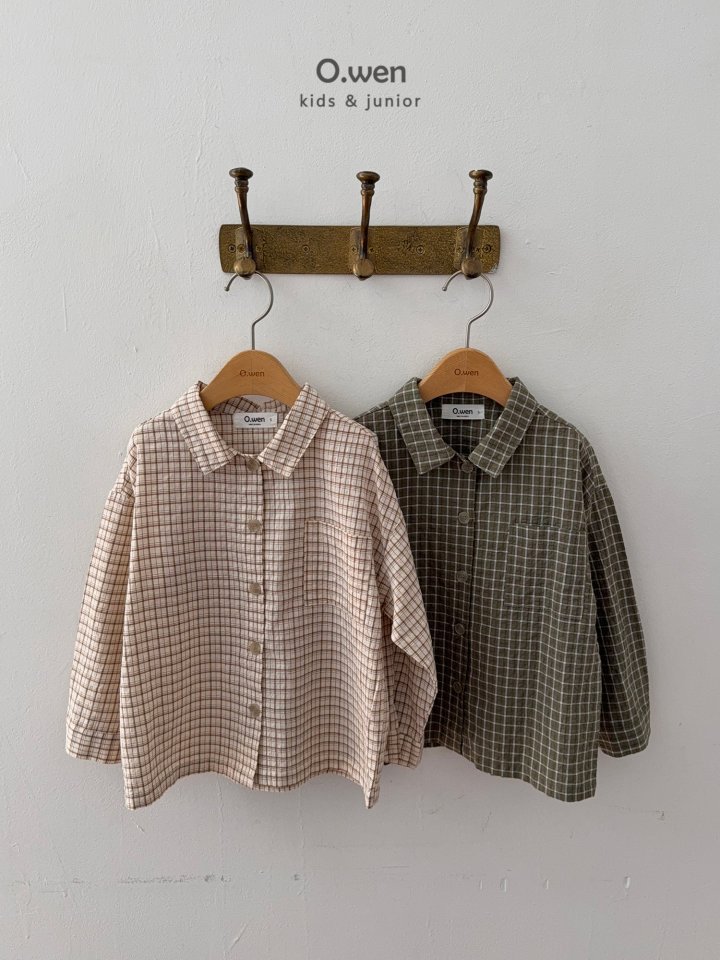 O Wen - Korean Children Fashion - #todddlerfashion - Autumn Check Shirt