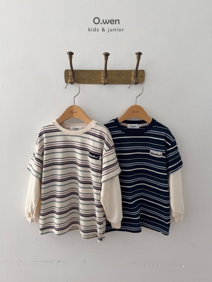 O Wen - Korean Children Fashion - #toddlerclothing - Multi Stripe Layered Tee