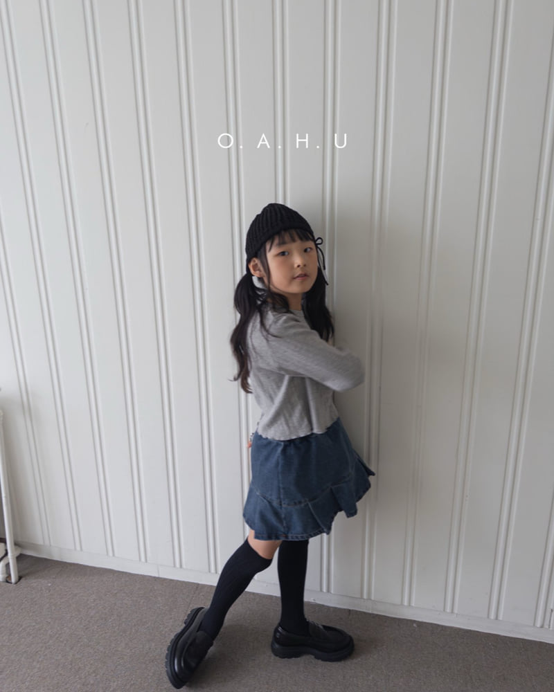 O'Ahu - Korean Children Fashion - #childofig - Pleated Denim Skirt - 6