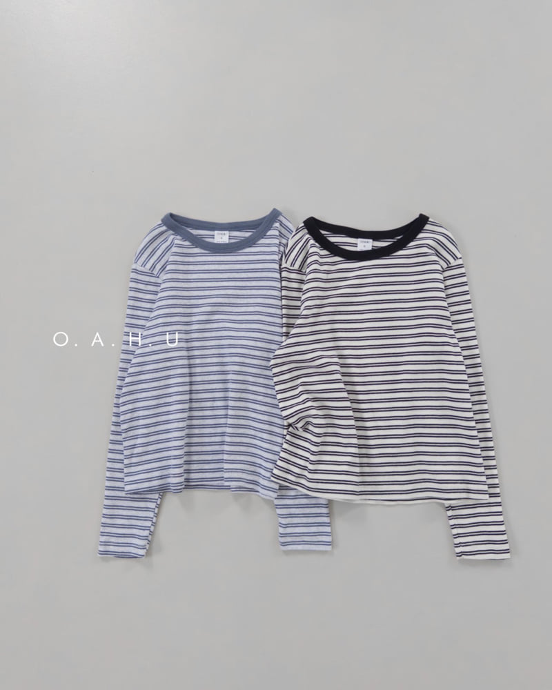 O'Ahu - Korean Children Fashion - #childofig - Pony Stripe Ribbed Tee