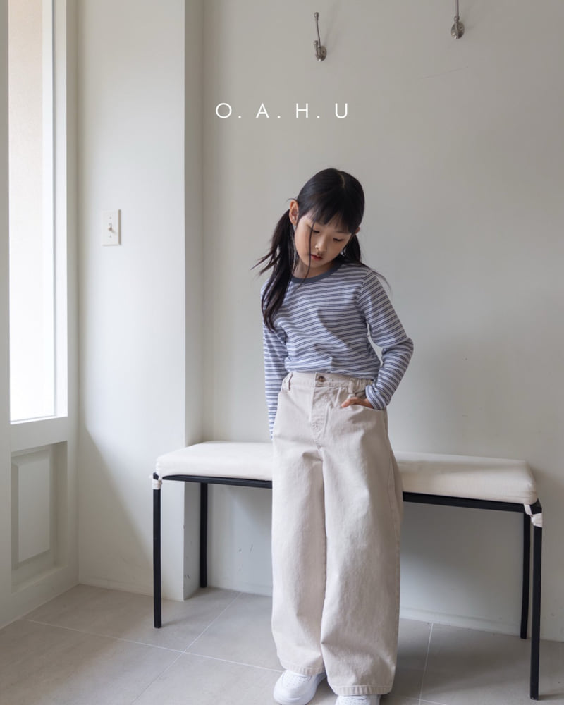 O'Ahu - Korean Children Fashion - #childrensboutique - Pony Stripe Ribbed Tee - 2