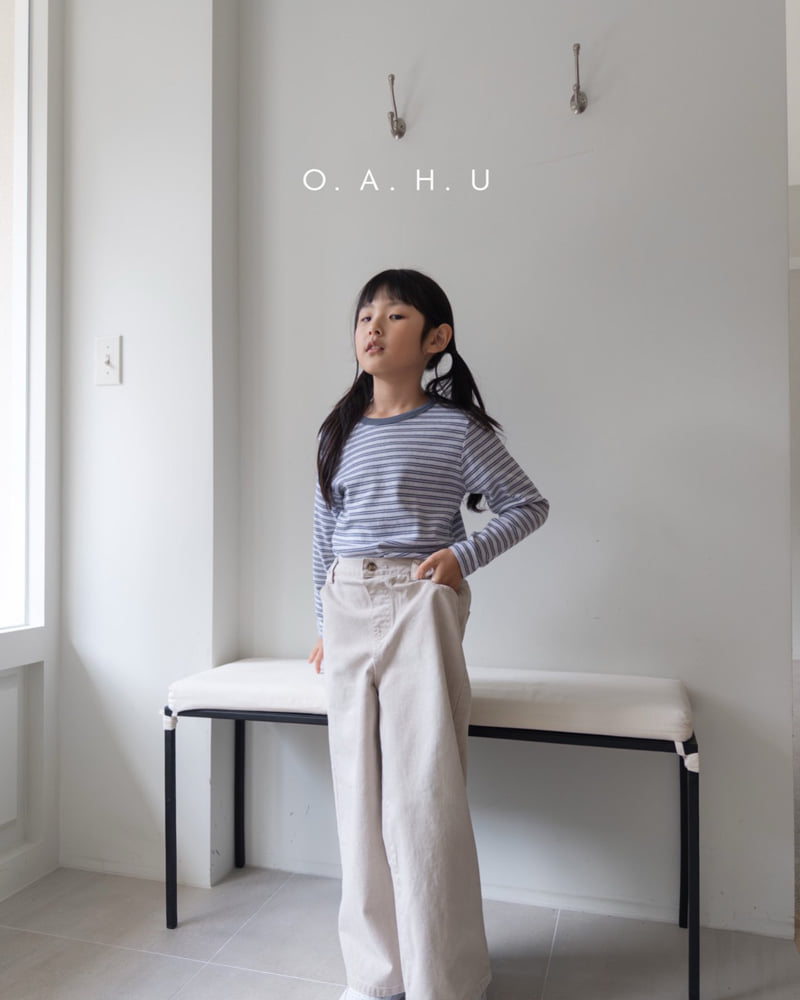 O'Ahu - Korean Children Fashion - #designkidswear - Pony Stripe Ribbed Tee - 3