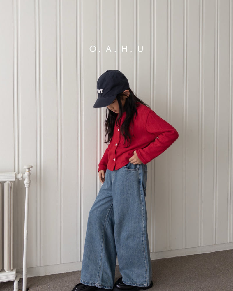 O'Ahu - Korean Children Fashion - #designkidswear - Full Wide Denim Pants - 2