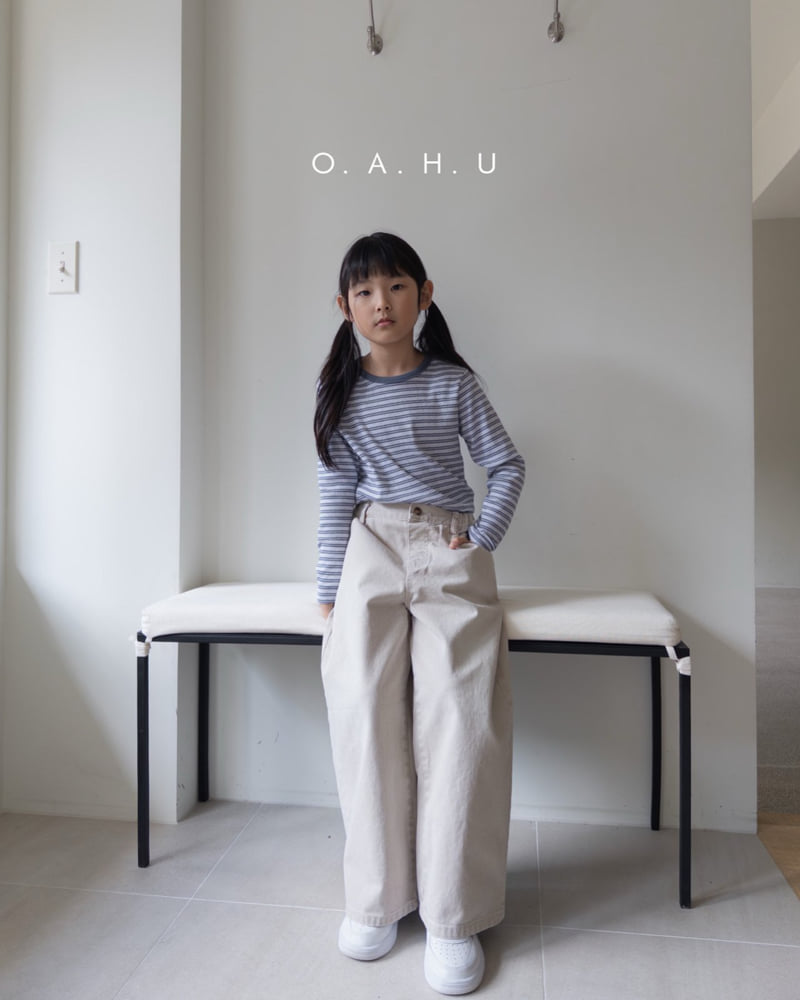 O'Ahu - Korean Children Fashion - #fashionkids - Pony Stripe Ribbed Tee - 5