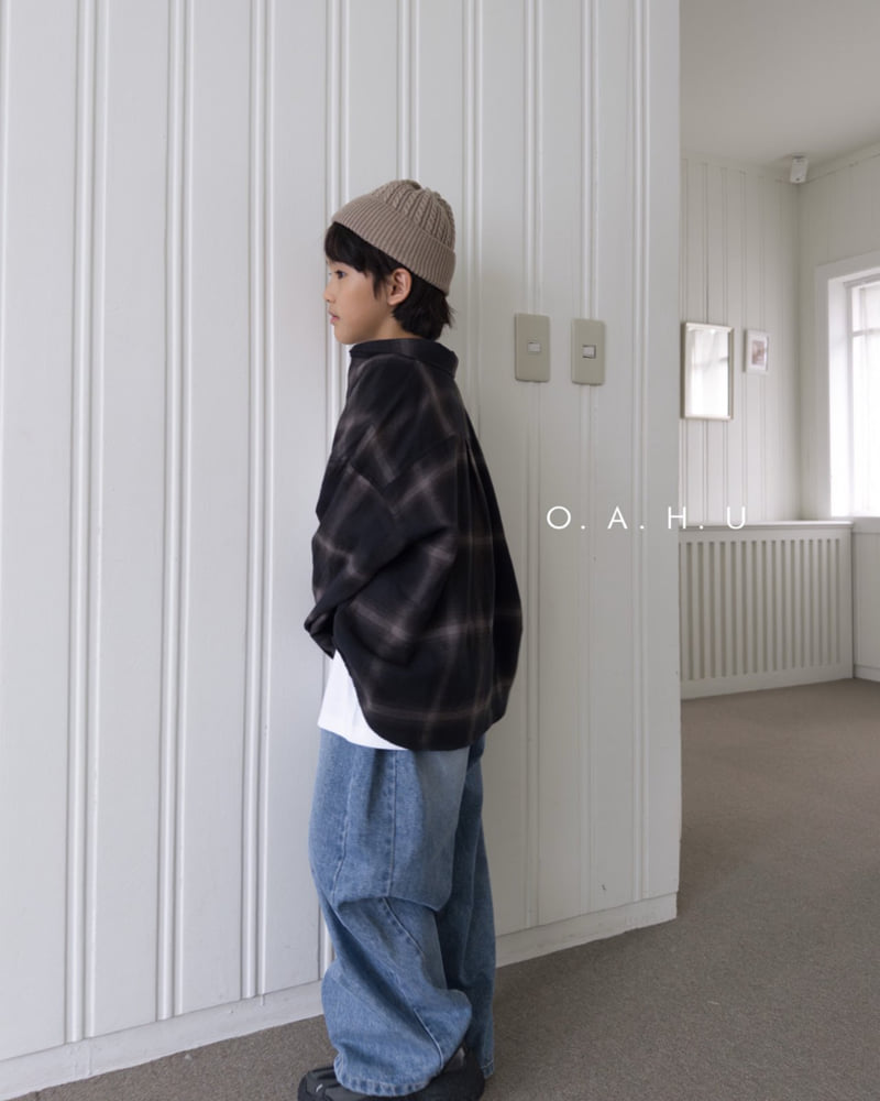 O'Ahu - Korean Children Fashion - #fashionkids - Teen Brush Denim Pants - 3
