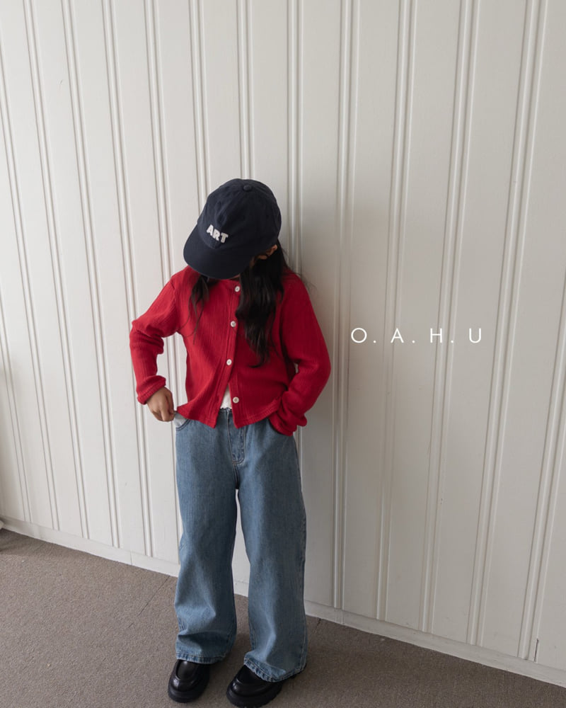 O'Ahu - Korean Children Fashion - #discoveringself - Full Wide Denim Pants - 4