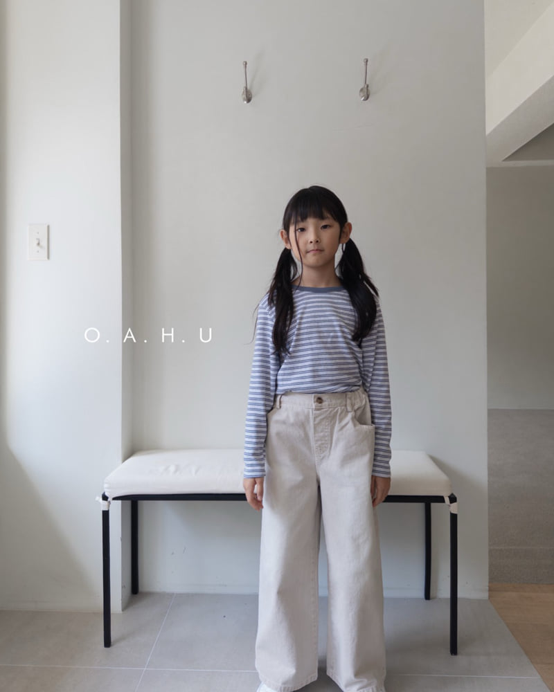 O'Ahu - Korean Children Fashion - #kidsshorts - Pony Stripe Ribbed Tee - 6