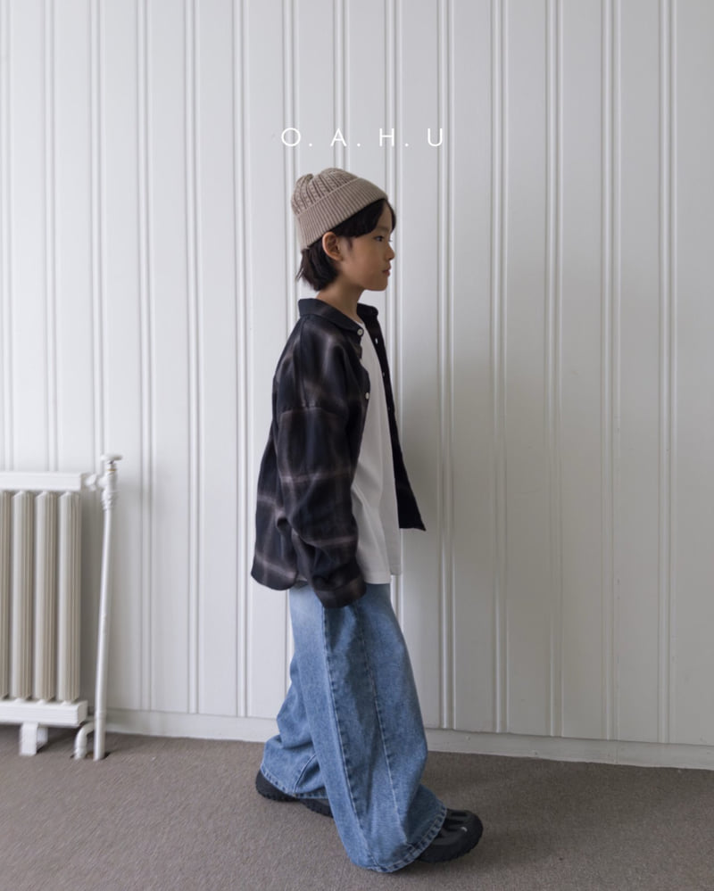 O'Ahu - Korean Children Fashion - #fashionkids - Teen Brush Denim Pants - 4