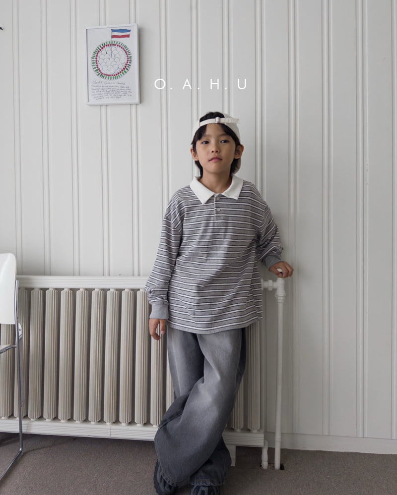 O'Ahu - Korean Children Fashion - #kidsshorts - Muffin Collar Tee - 2