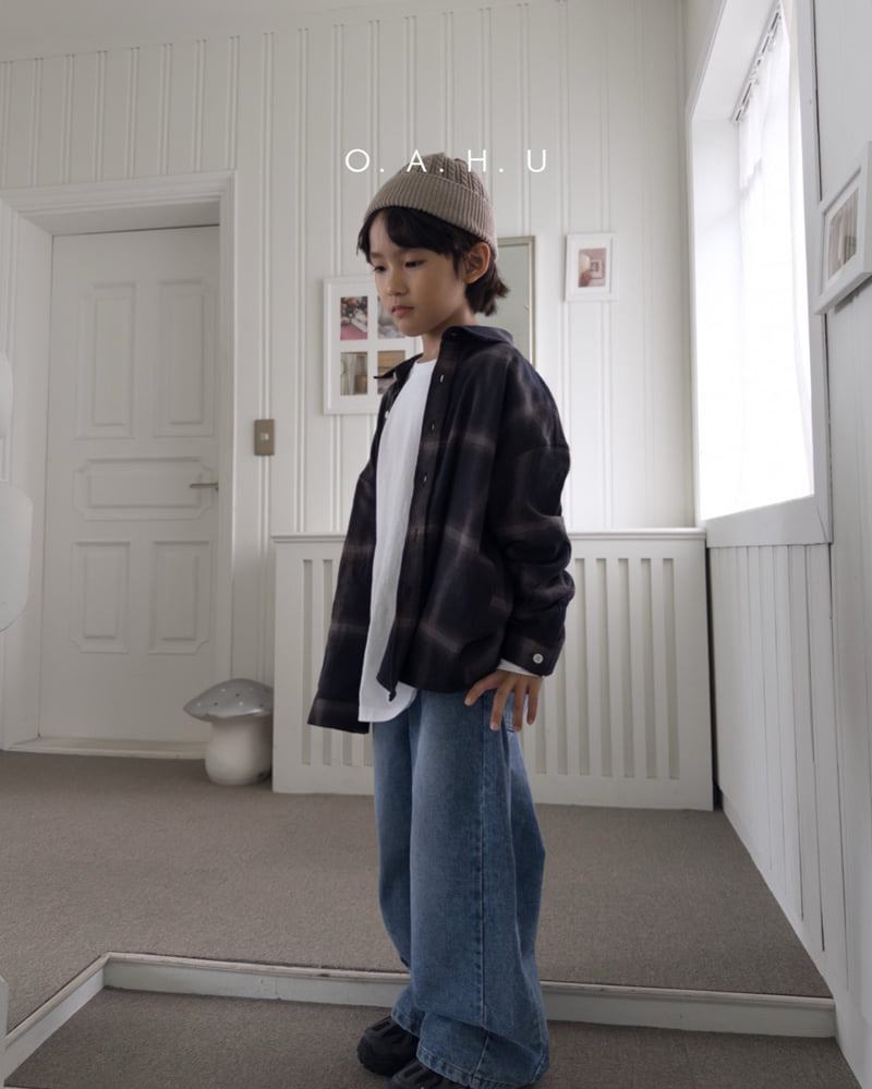 O'Ahu - Korean Children Fashion - #kidsshorts - Brush Check Shirt - 12