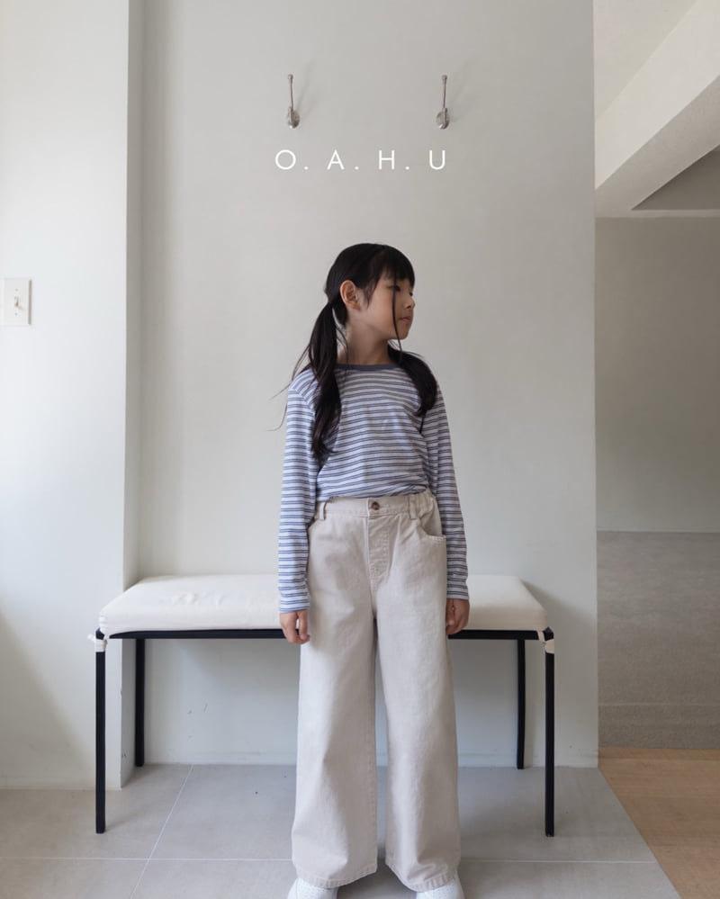 O'Ahu - Korean Children Fashion - #kidsstore - Pony Stripe Ribbed Tee - 7