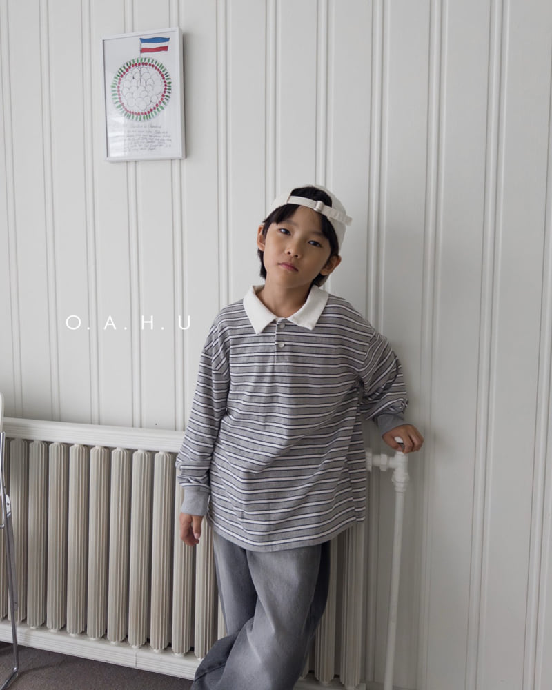 O'Ahu - Korean Children Fashion - #kidsstore - Muffin Collar Tee - 3