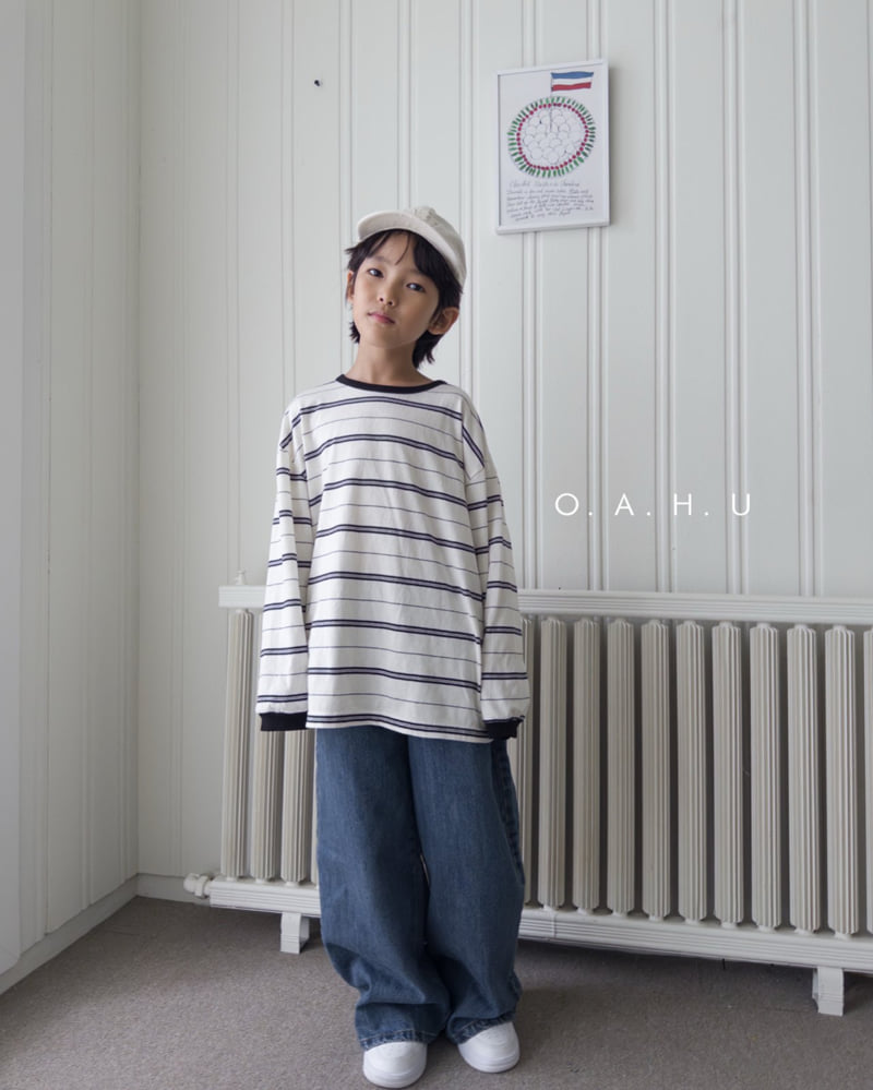 O'Ahu - Korean Children Fashion - #magicofchildhood - Full Wide Denim Pants - 10