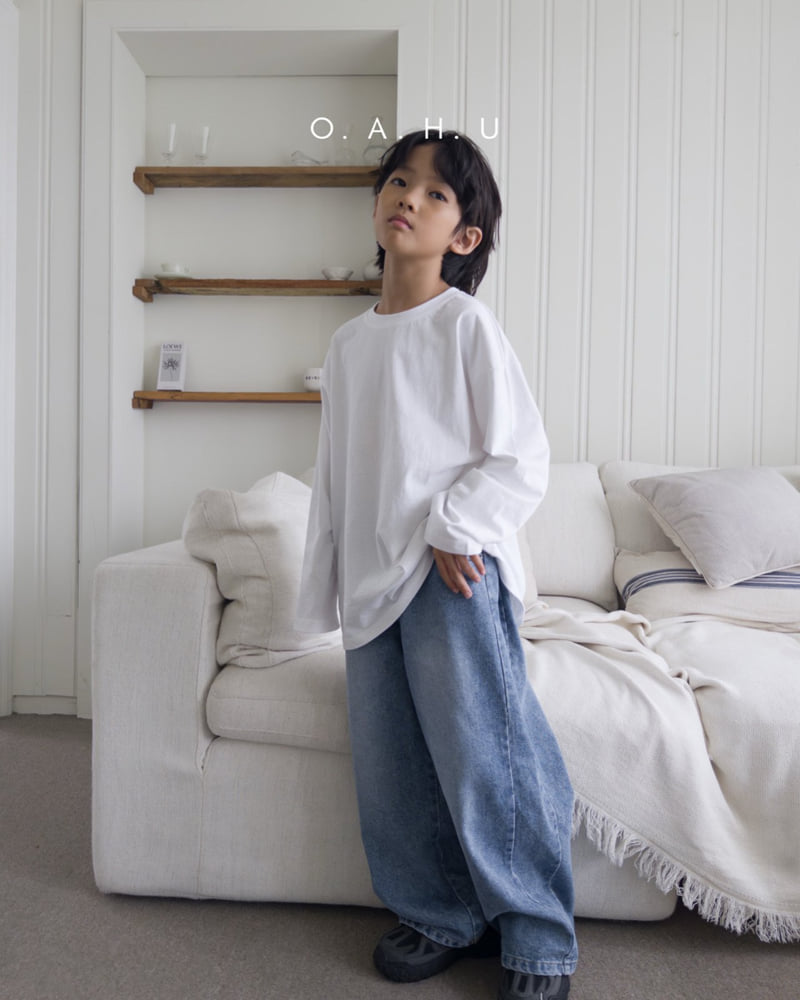O'Ahu - Korean Children Fashion - #minifashionista - Teen Brush Denim Pants - 10
