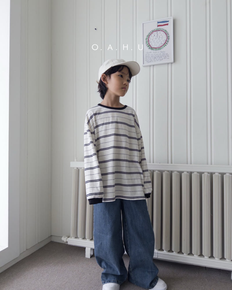 O'Ahu - Korean Children Fashion - #prettylittlegirls - Full Wide Denim Pants - 12