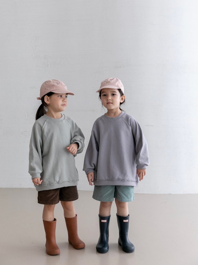Oatmeal - Korean Children Fashion - #Kfashion4kids - Raw Edge Sweatshirt - 11
