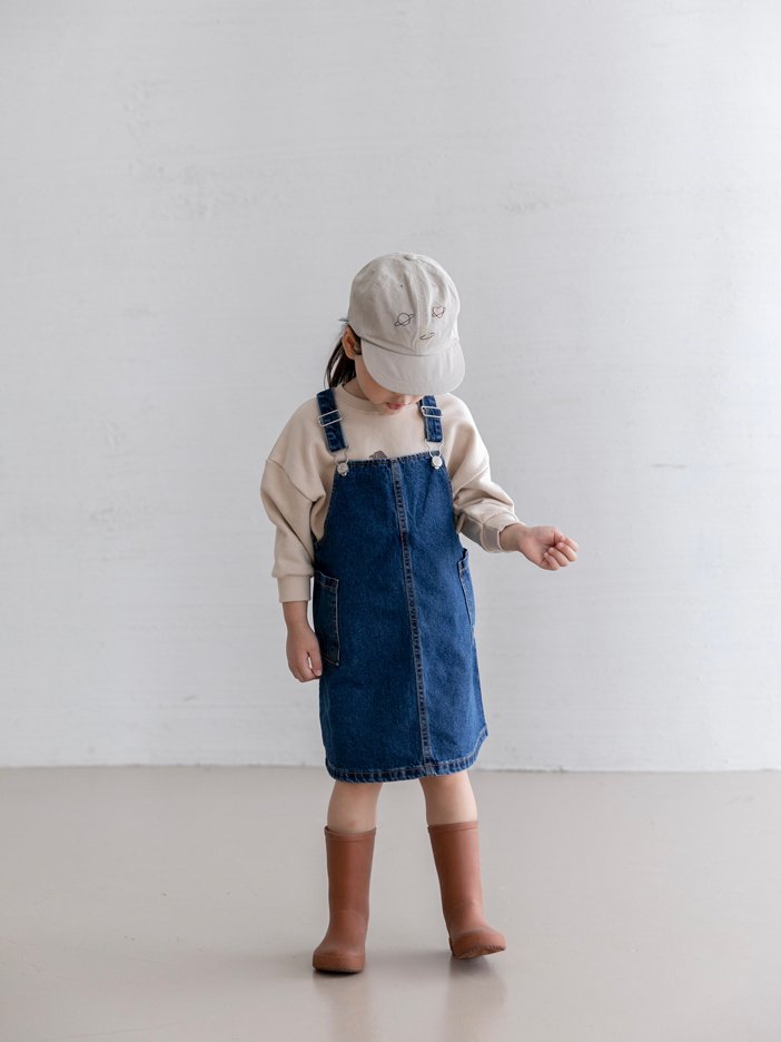 Oatmeal - Korean Children Fashion - #childrensboutique - Icon Denim One-piece - 7