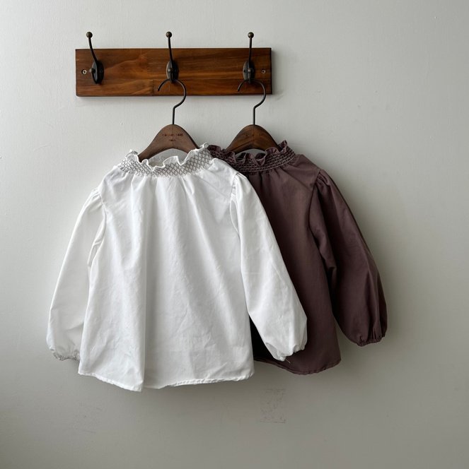 Oatmeal - Korean Children Fashion - #childrensboutique - The King Smock Blouse
