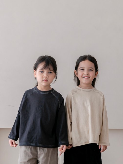 Oatmeal - Korean Children Fashion - #childrensboutique - Signature Raglan Tee - 11
