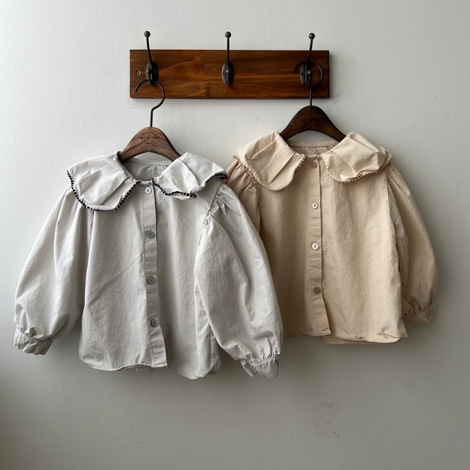 Oatmeal - Korean Children Fashion - #designkidswear - May Sarah Blouse